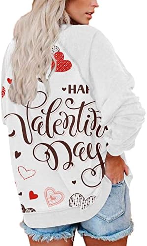 JJHAEVDY Дамски Hoody с Надпис Love Heart, Ризи на Ден, Свети Валентин, Графични Пуловери, Ежедневни Блузи, Пуловер