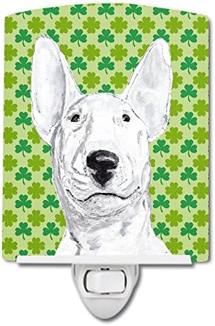 Керамични лека нощ Carolin's Treasures SC9576CNL Bull Terrier Лъки Shamrock St. Patrick ' s Day, компактен, сертифициран