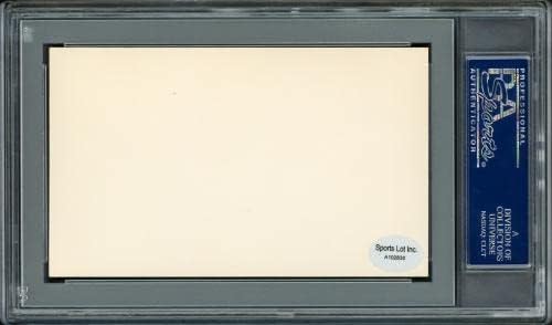 Индексная карта Спенсър Адамс размер 3x5 с автограф на Ню Йорк Янкис PSA/DNA Stock 211334 - Издълбани подпис MLB