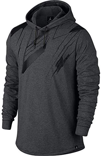 Мъжка тениска с качулка Йордания Air Retro 8 Цвят на дървени въглища и Хедър /Черен 833963-071