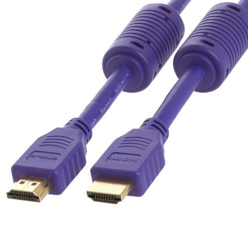 Cmple - Високоскоростен HDMI кабел с ферритовыми сердечниками 28AWG, лилаво (10 фута)