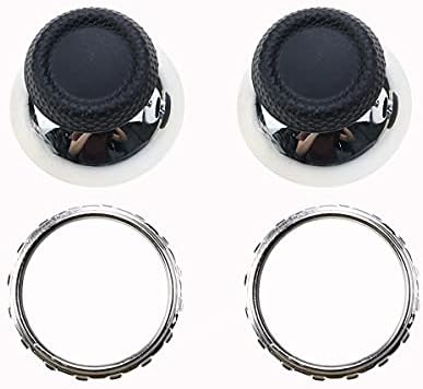 Хром Гъби 3D Аналогов Джойстик Капачка модул Джойстик Капачка Джойстик + Акцентное пръстен за контролер PS5 (4 в