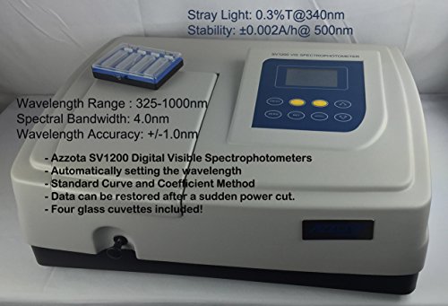 Azzota SV-1200, Цифров Спектрометър видимия диапазон 4 Nm дължина на вълната: 325-1000 Нм