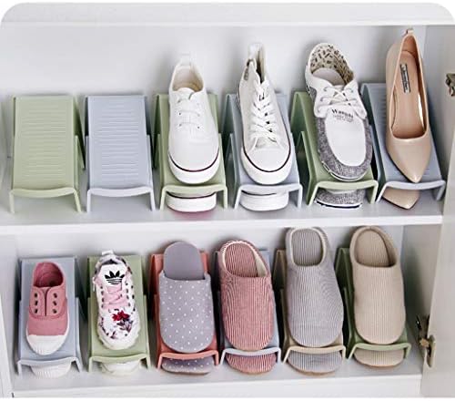 Светло Розово отделение за обувки, Рафтове за обувки за шкафове, Шкафове за съхранение на обувки - Комплект от 10