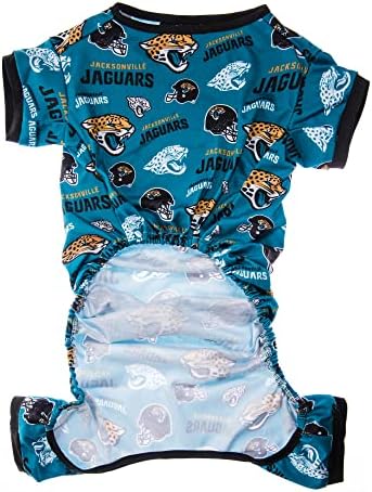 Littlearth Унисекс-Пижама за възрастни домашни любимци NFL Джаксънвил Jaguars, Отборен Цвят, Средно