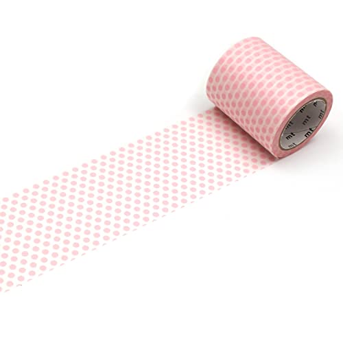 Залепваща лента за обработка на хартия カモ井加工紙 Kamoi mt Dot Strawberry Milk 50 mm x 7 м MT5W357