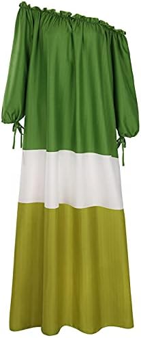 Макси рокля за жените 2023, Женски Ежедневното Винтажное Свободно Макси Рокля в стил Бохо Размера на Плюс с Открити