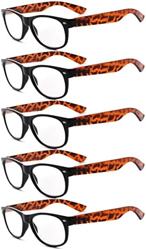 Eyekepper Спестете 10% на 5 опаковки класически очила за четене и 5 опаковки пури в ограничени бройки ридеров в черна рамка с черепаховыми дужками +3,00