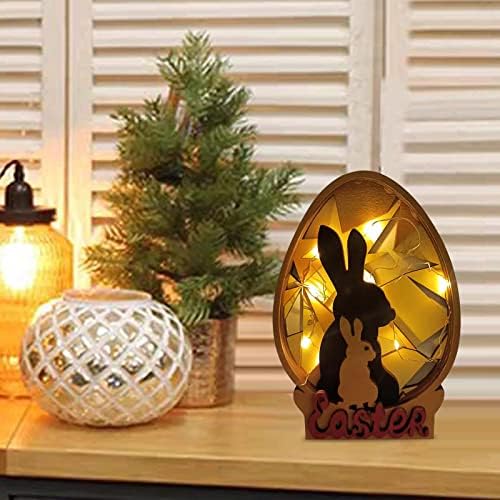 Коледни Лампи, Декорация, Великден Декоративни Дървени бижута с Декорация във формата на Великденски яйца, Дървени