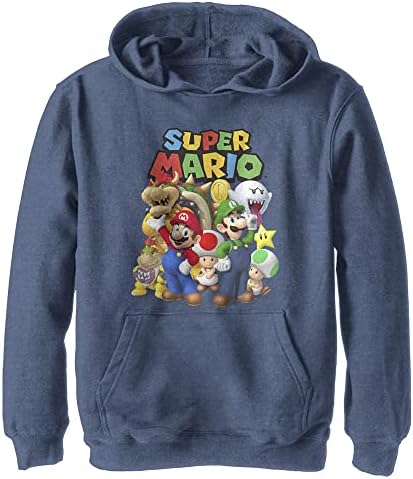 Младежки пуловер с качулка Fifth Sun Kids 'Nintendo Super Mario Groupage