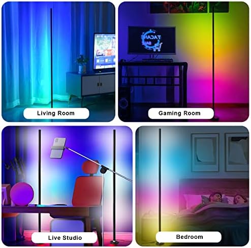 умен лампиона leshiou, Модерен под лампа със синхронизиране на музика, 360 Вида Цветови сюжетни режими, под лампа