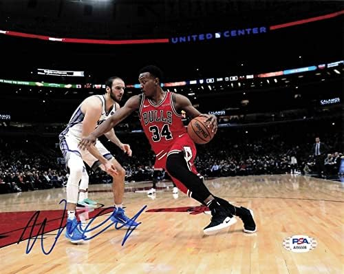 Уендъл Картер-младши подписа Снимка 8x10 PSA / DNA Chicago Bulls - Снимки на НБА с автограф