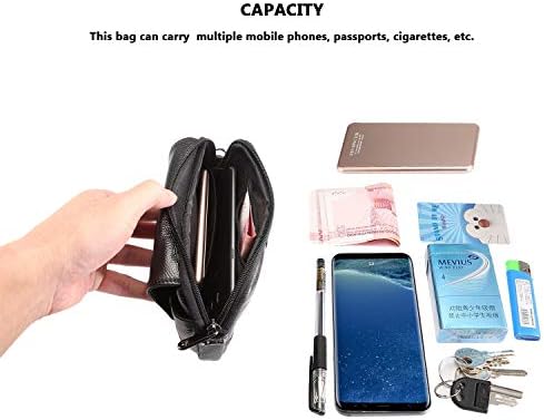 Чанта през рамо от естествена кожа за мобилен телефон, съвместима с Samsung Galaxy note10/s20 +/s20 ultra/Note10