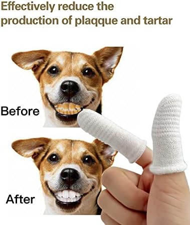Ulobey 10 бр. четка за Зъби за кучета и котки Fingerbrush, Пълна Обемна косъм за лесно почистване на зъбите, удобна