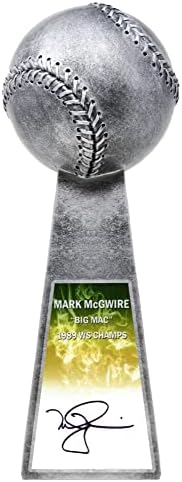 Подписан Марк Макгвайром световен Шампион по бейзбол 14-Инчов Копие Сребърен Трофей - Бейзболни Топки С Автографи