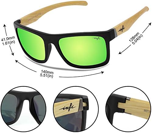 INFI Поляризирани Слънчеви Очила за Мъже Риболов Шофиране Бягане Огледални Очила с UV400 Protectiont