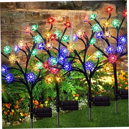 Ckuakiwu Соларни лампи за цветя, 66 см/26 инча, слънчеви led градински осветителни тела за черешов цвят, Водоустойчива