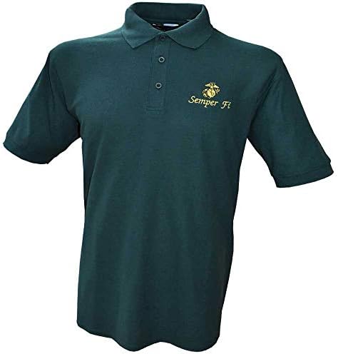 Тениска за голф, Поло Корпуса на морската пехота на САЩ Honor Country - Зелен