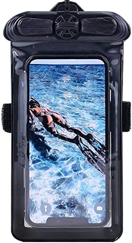 Калъф за телефон Vaxson Черно, Съвместим с водоустойчив калъф AQUOS Phone SH-06D/SH-06D NERV Sharp Dry Bag [Без