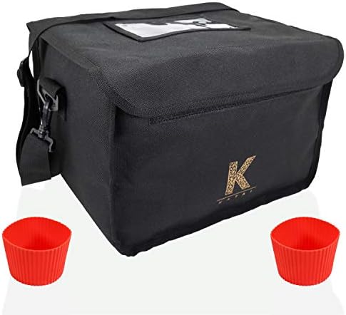 Katai - Чанта-переноска за храна и напитки с изолация за доставка - поставка за чаши за многократна употреба, подходящ