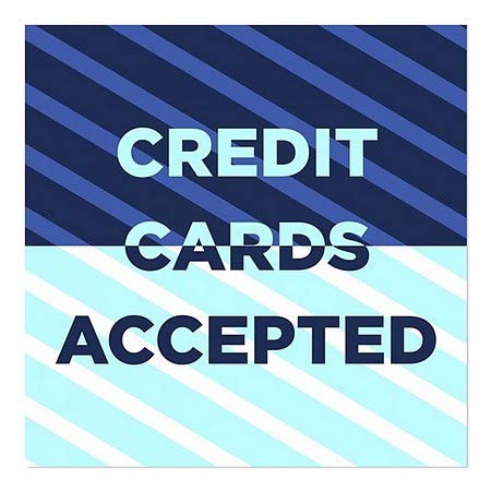 CGSignLab | се Приемат кредитни карти - на Отметката в синята лента | 12 x12