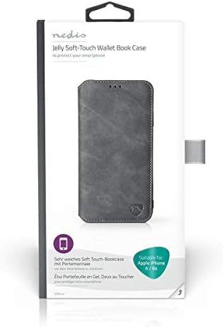 Калъф-за награда Nedis Soft-Touch на Apple-iPhone 6 / 6S - Портмоне - TPU/ПУ - Черен