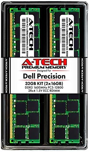 Комплект памет A-Tech 32 GB ECC RDIMM за работни станции Dell Precision T7600, T5600, T3610, T3600 | (2x16 GB) DDR3