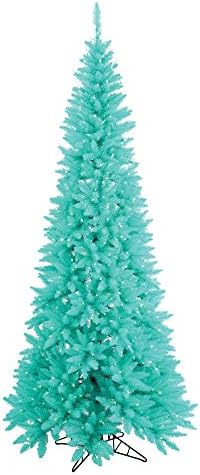 Изкуствена Коледна Елха Vickerman 6,5' Аква Fir Slim, Led Светлини с осветление Aqua Dura, Сезонен Декор За дома