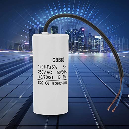 Работещ кондензатор CBB60, 250 v ac 120 icf 50/60 Hz Кондензатор на променлив ток с подводящим тел, подходяща за
