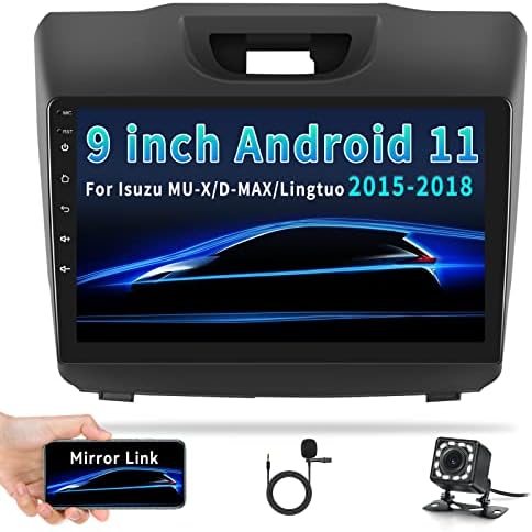 2 + 32G Android 11 Автомобилна стерео система за Isuzu МУ-X/D-MAX/Lingtuo 2015-2018 с огледално връзка iOS/ Android, 9-инчов Автомобилното радио сензорен екран WiFi, GPS навигация, Bluetooth FM/RDS радио, S