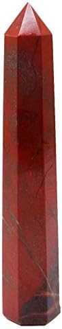 ХАРМОНИЗИРАНЕ на Червения Яшму Каменна Кула Обелиск Рейки Исцеляющий Crystal Духовен Подарък за Декор на Масата