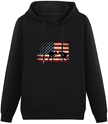 Борбата с Флага на САЩ-1 Спортни Жилетки, Пуловер с дълъг ръкав, Hoody С качулка, Младежки Топ