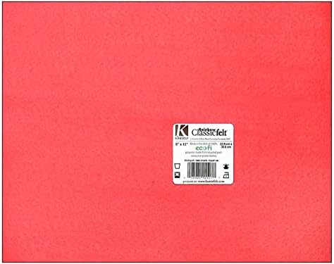 Листа от филц Kunin Classic - 9 x 12 см - Шокиращо розово (24 листа)