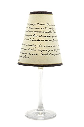 di Potter WS345 Хартия за стихотворения за любовта в Париж, лампа за бяло вино, Пергамент (опаковка от 12 броя)
