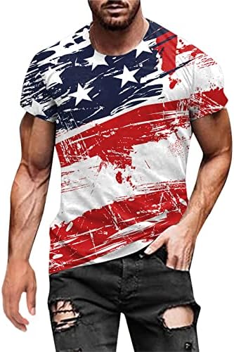 BEUU Soldier с Къс ръкав за Мъже, Тениска с Американския Флаг, Ретро Патриотическая мускулна Тренировка, Лека Атлетика,
