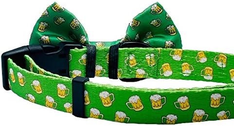 Папийонка за кучета, Зелен цвят, на 2 x 4, Висококачествени вратовръзки-пеперуди за кучета, Необичаен вратовръзка